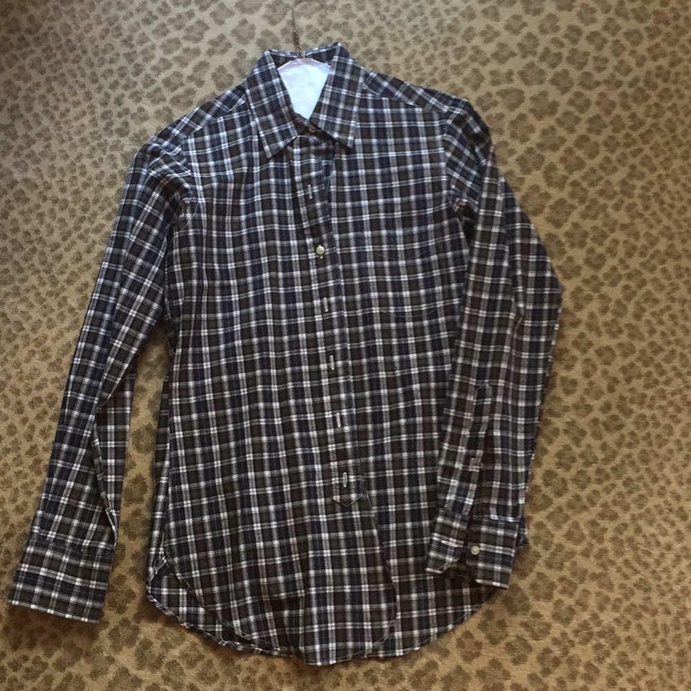 Ann Mashburn XS plaid boyfriend buttondown shirt.